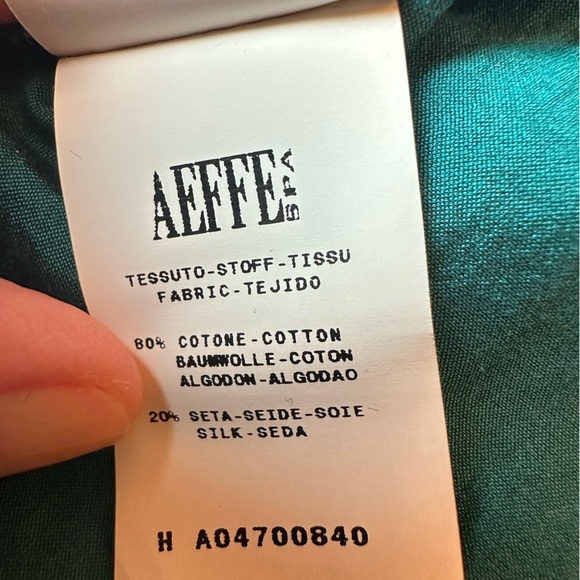 Moschino Teal Dress | Silk & Cotton Blend | Made in Italy | Elegant Designer - Picture 12 of 13